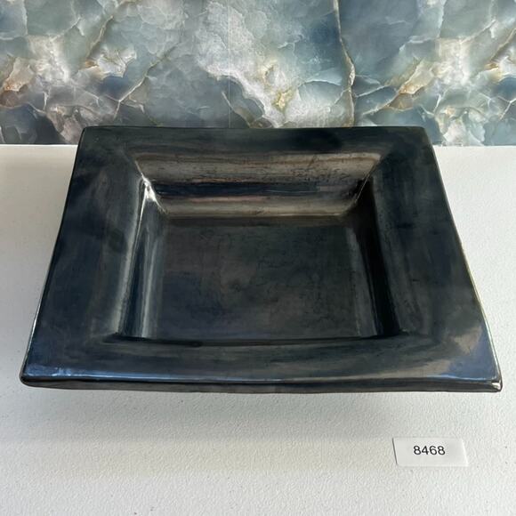 Oaxaca Black Clay Square Pottery Dish Tray Bowl 13.25" ( Barro Negro) Doña Rosa - Picture 10 of 10